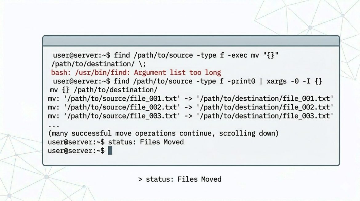 How to Fix “Argument List Too Long” Error While Moving Files in Linux