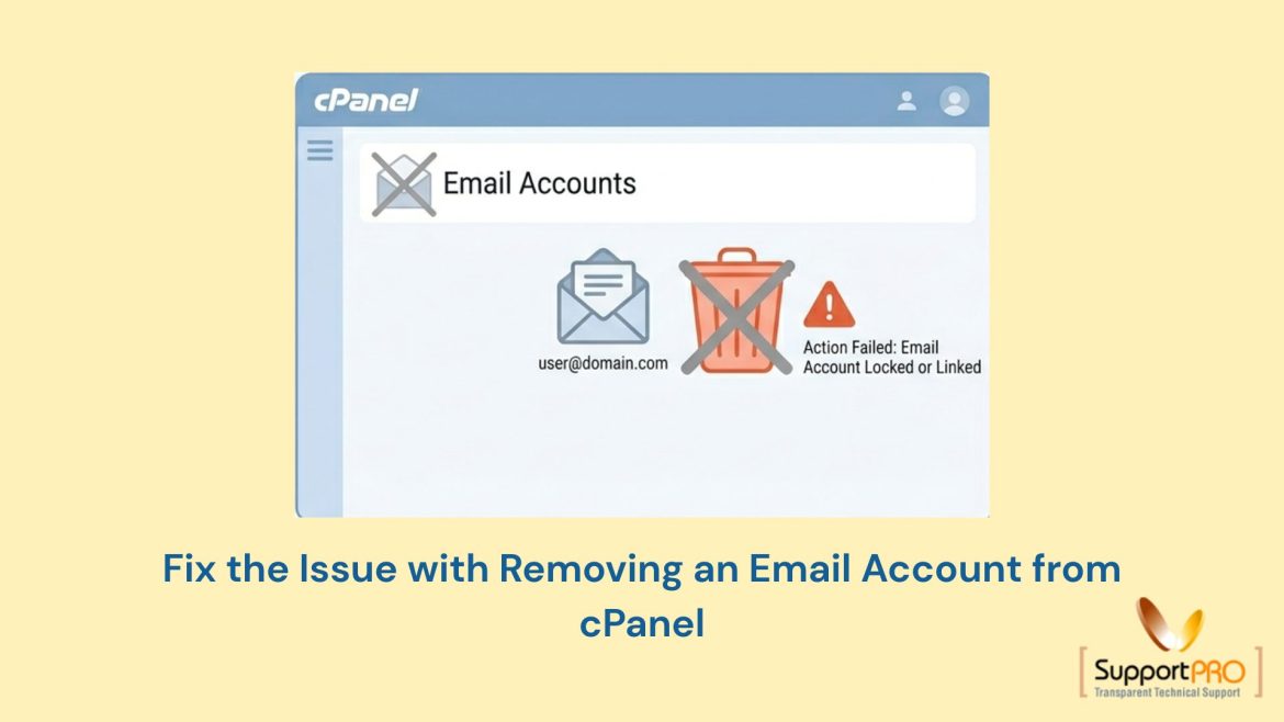 Fix the Issue with Removing an Email Account from cPanel
