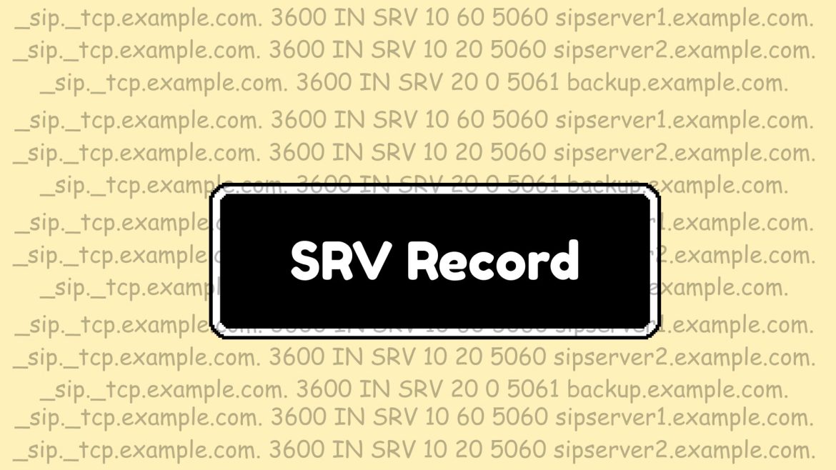 ADDING SRV RECORDS IN DNS