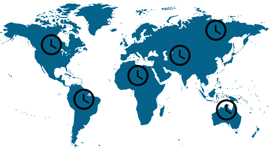 Timezone in world map