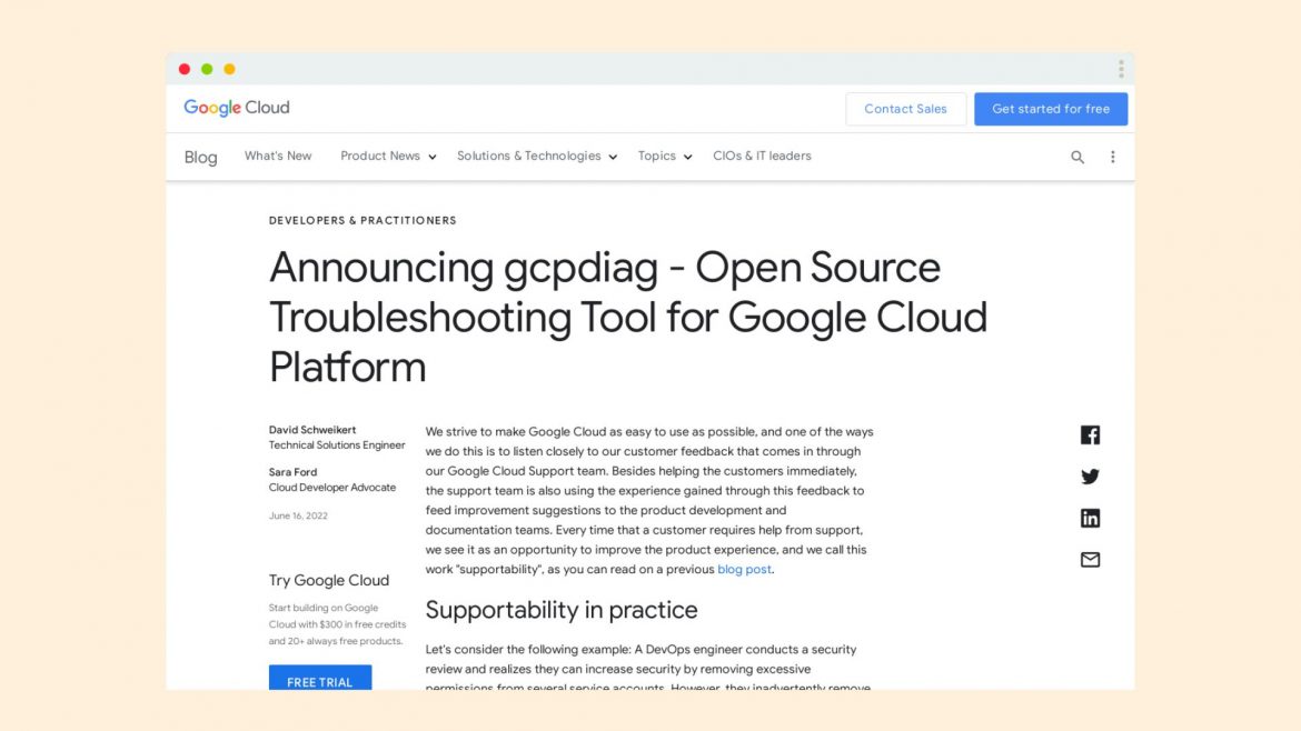 gcpdiag google cloud launch gcpdiag blog