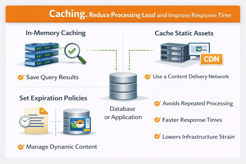 An image showing the workflow flow of caching 