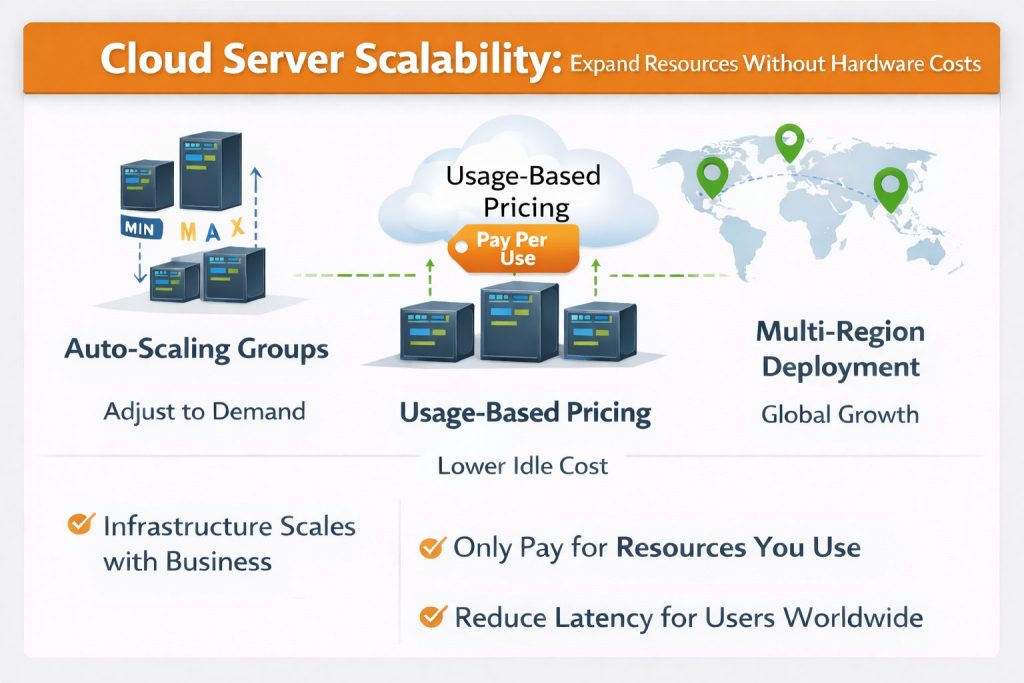 Image shwoing cloud server scalability