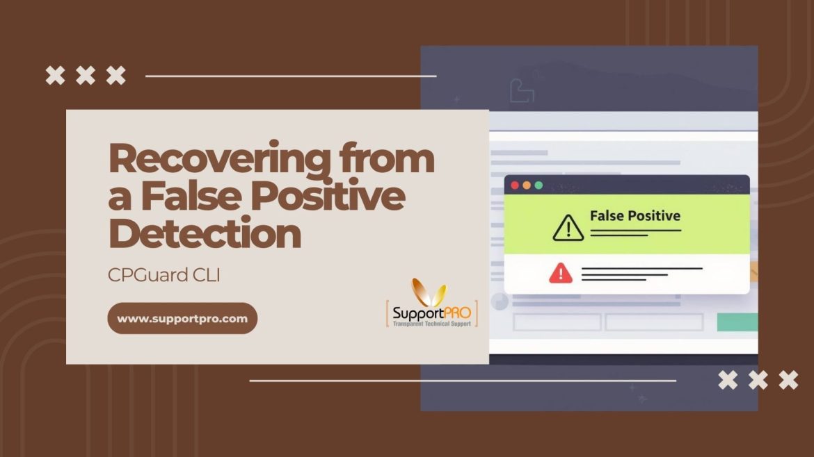 Recovering from a False Positive Detection (1)
